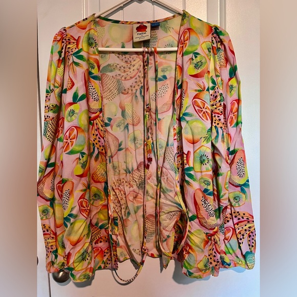 Anthropologie Fram Rio Rainforest Wrap Blouse - Picture 3 of 10